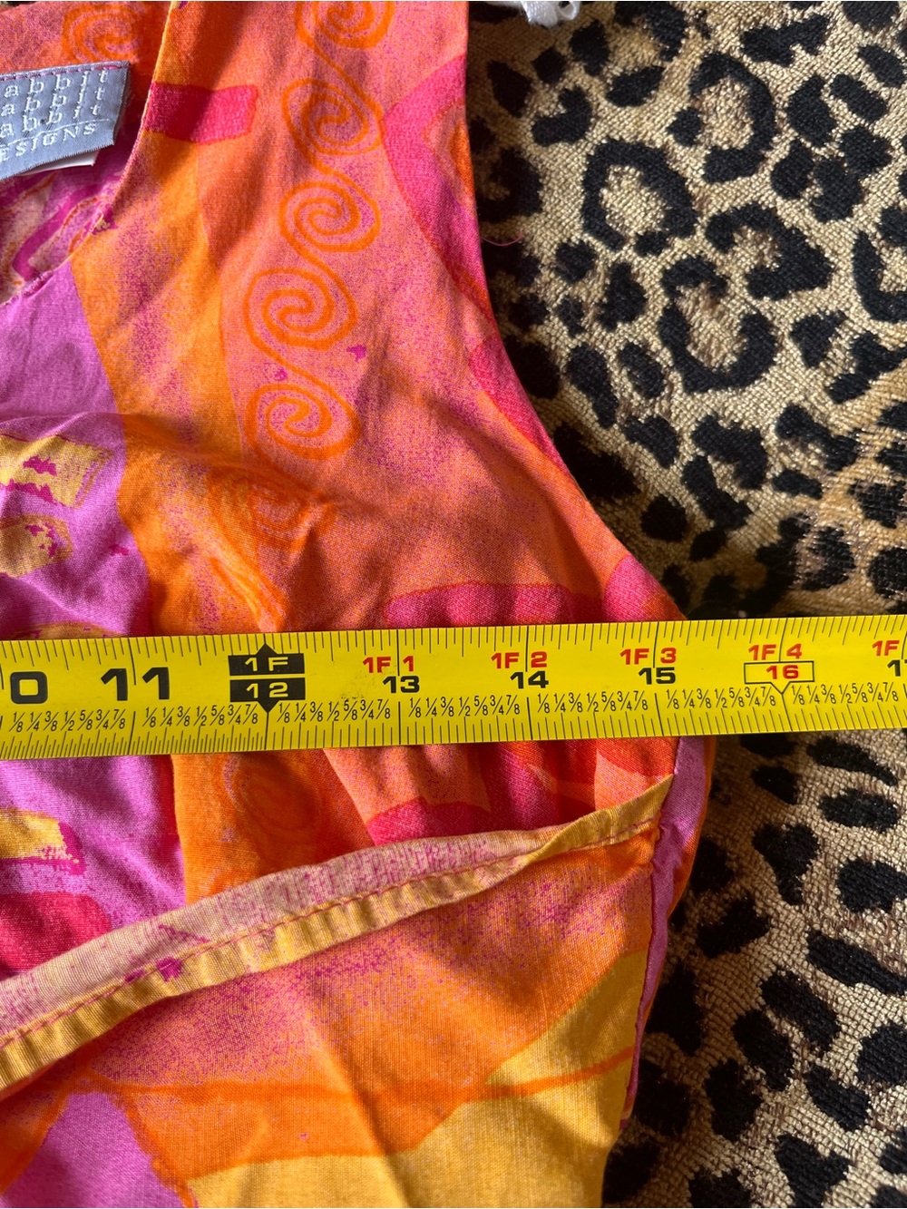 VTG Rabbit Rabbit Rabbit Designs Dress Sleeveless Abstract Tank Tropical SZ 4 P - Picture 6 of 8